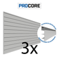 Proslat PROCORE PVC Slatwall Gray 3 pack 87739K