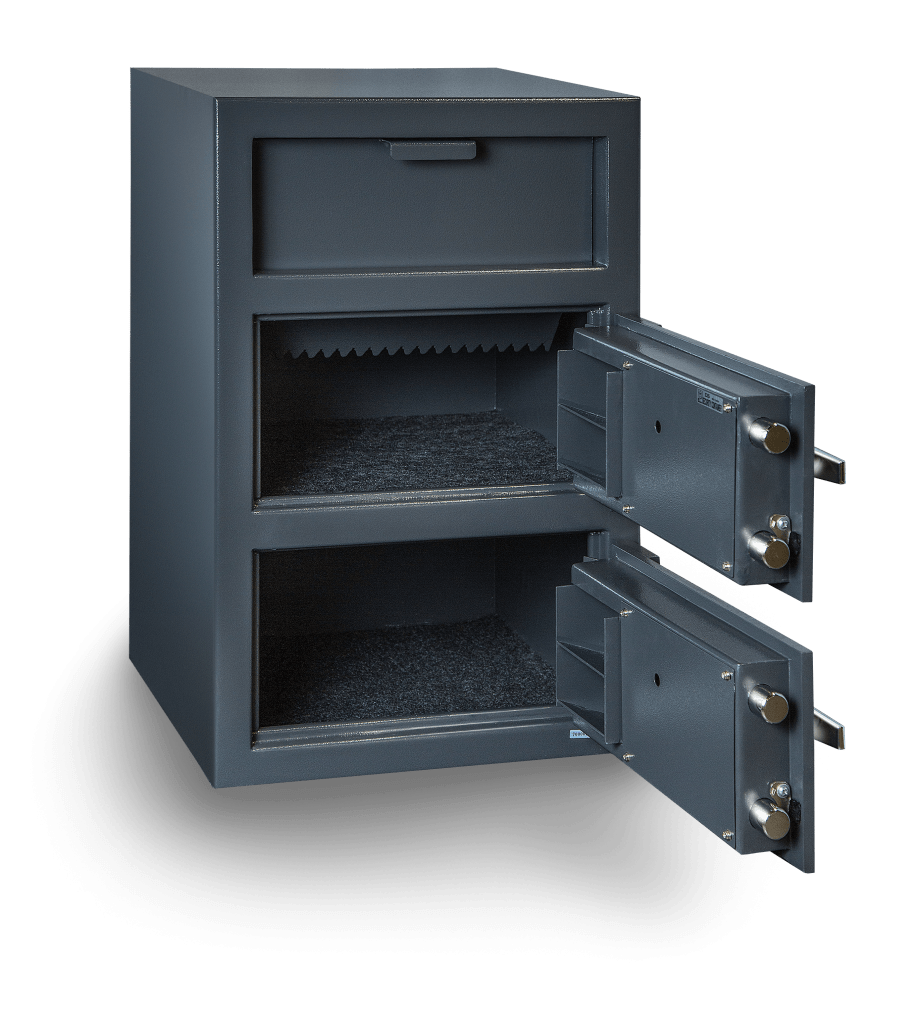 Hollon FDD-3020CC B-Rated Double Door Depository Safe with Dual S&G Combination Dial Locks