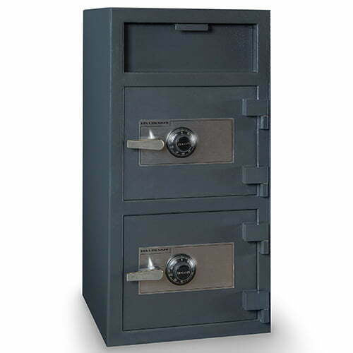 Hollon FDD-4020CC B-Rated Double Door Depository Safe with Dual S&G Dial Locks
