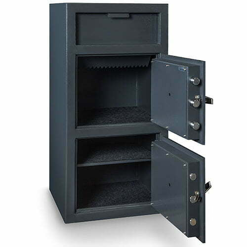Hollon FDD-4020CC B-Rated Double Door Depository Safe with Dual S&G Dial Locks