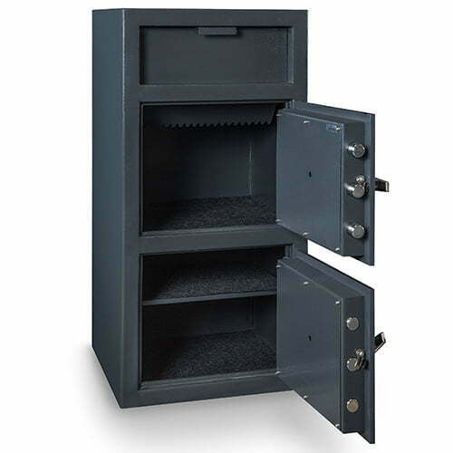 Hollon FDD-4020EE B-Rated Double Door Depository Safe with Dual S&G Electronic Keypad Locks