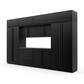 Proslat FusionPlus 13 ft MAX cabinet set with overheads in Black with Black handles and a Stainless Steel worktop