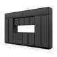 Proslat FusionPlus 13 ft MAX cabinet set with overheads in Traffic Gray with Black handles and a Powder Coated worktop