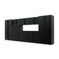 Proslat FusionPlus 16 ft TOOL garage cabinet set in Black with Black handles and a Powder Coated worktop