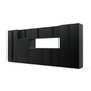 Proslat FusionPlus 16 ft TOOL garage cabinet set in Black with Black handles and a Stainless Steel worktop