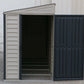 Duramax 4x10 Sidemate Shed w/ Foundation Adobe Front Door Open 36725