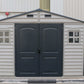 Duramax Woodside Plus 10'x8' Gray with Foundation Front View 30227