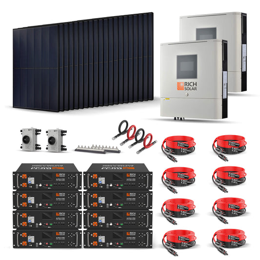 Rich Solar 8000W 48V Hybrid Solar Kit | 120V/240V Split Phase Off-Grid System