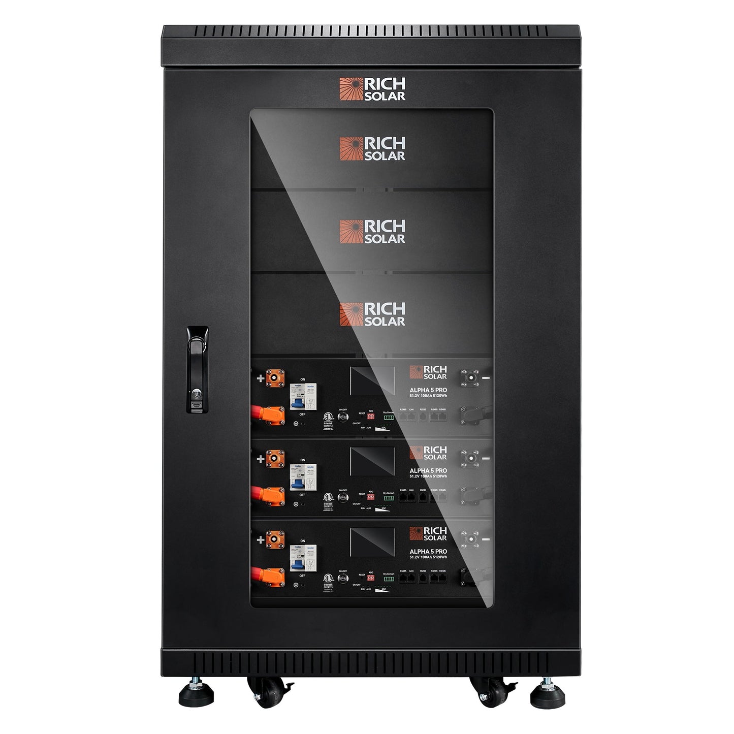 Rich Solar Alpha 5 Pro 6-Slot Battery Server Rack Enclosed Cabinet