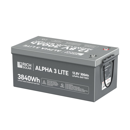 Rich Solar ALPHA 3 Series 12V LiFePO4 Lithium Battery (Lite, Standard, Pro)