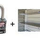 Duramax 10' x 4' SideMate Plus ProStorage Shed Shelves Padlock 36825