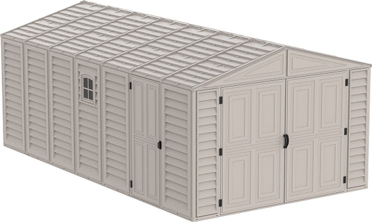 Duramax Vinyl Garage 10.5x26 w/ Foundation 2 Windows 15426