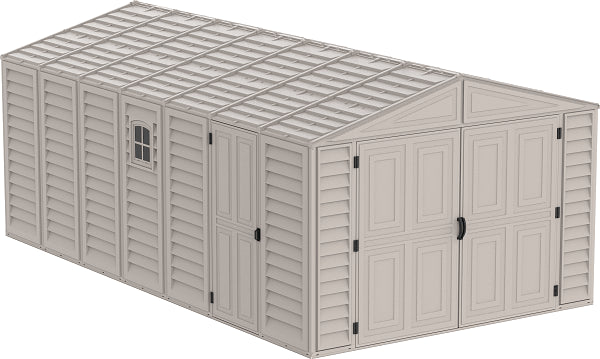 Duramax Vinyl Garage 10.5x20.5 w/ Foundation 2 Windows 15226