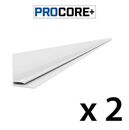 Proslat 8 ft. PROCORE+ Gray Wood PVC Top Trim 2 Pack