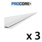 Proslat 8 ft. PROCORE+ Gray Wood PVC Top Trim 3 Pack
