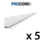 Proslat 8 ft. PROCORE+ Gray Wood PVC Top Trim 5 Pack