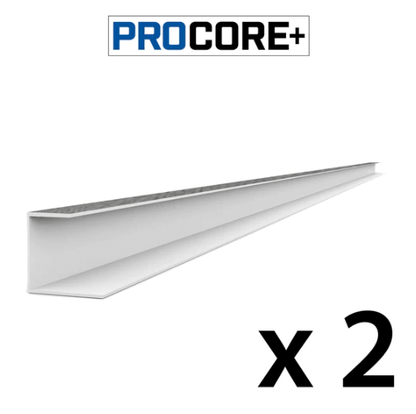 Proslat 8 ft. PROCORE+ Gray Wood PVC Side Trim 2 Pack