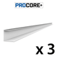 Proslat 8 ft. PROCORE+ Gray Wood PVC Side Trim 3 Pack