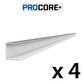 Proslat 8 ft. PROCORE+ Gray Wood PVC Side Trim 4 Pack