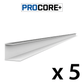 Proslat 8 ft. PROCORE+ Gray Wood PVC Side Trim 5 Pack