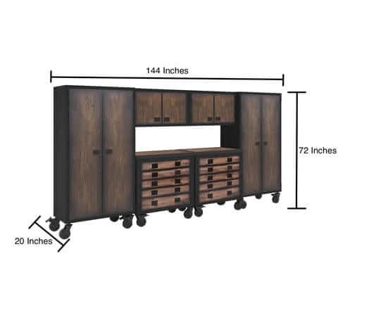 Duramax 6-Piece Garage Storage Combo Set Measurement