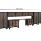 Duramax 10 Piece-Garage Storage Combo Set with Tool Chests, Wall Cabinets, Free Standing Cabinets and Folding Table
