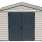 Duramax 10.5' x 8' Storemax Plus Vinyl Shed Kit with Floor Front View 30225