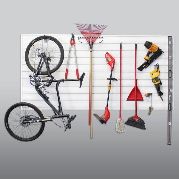 Proslat Garage Slatwall Track System 8 ft. x 4 ft. Light Gray 88107