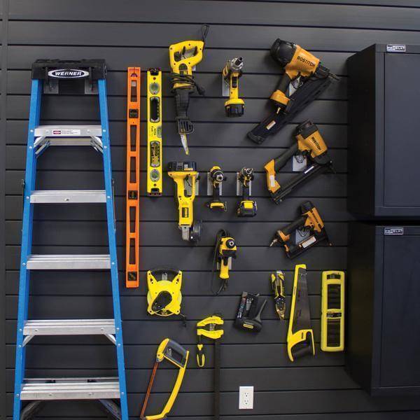 Proslat Garage Storage PVC Wall Panels for Storage 8 ft. x 4 ft. Charcoal 88105 