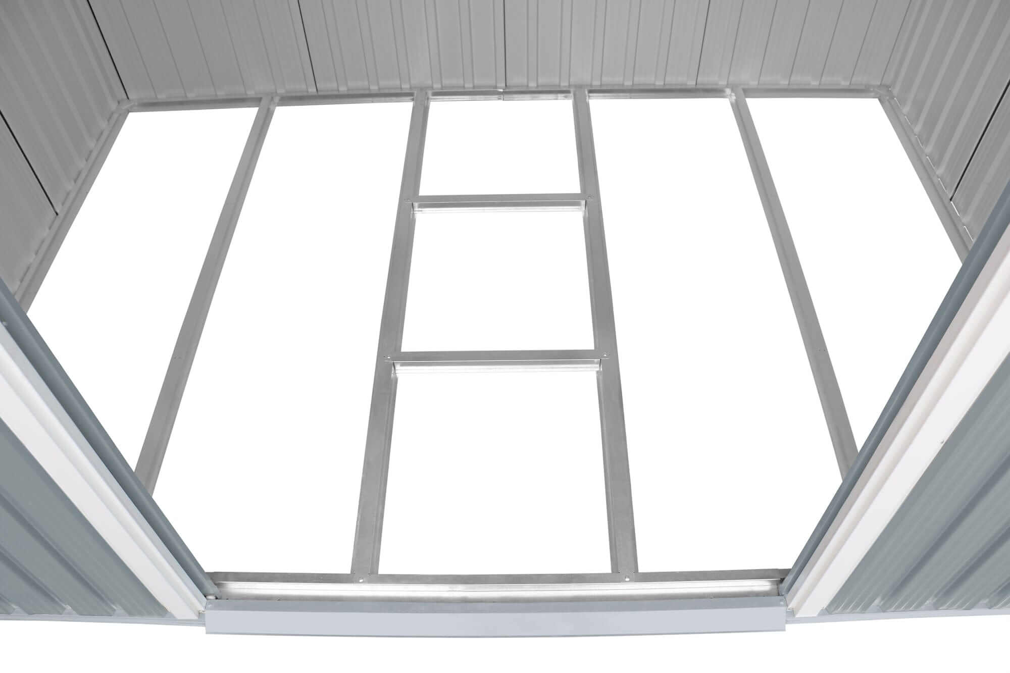 Duramax 8x6 Top Pent Roof w/ Skylight - Light Gray Floor Foundation 20552
