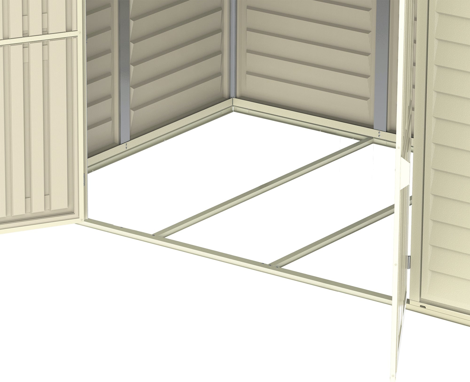 Duramax 8' x 5.5' DuraMate Shed with Foundation Kit Floor Details 00184