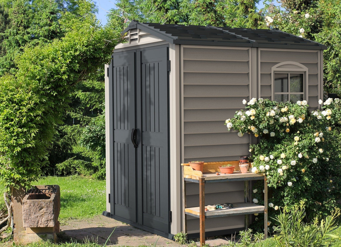 Duramax  6' x 6' StoreMate Plus Vinyl Shed w/ Floor Outdoor Shed 30425