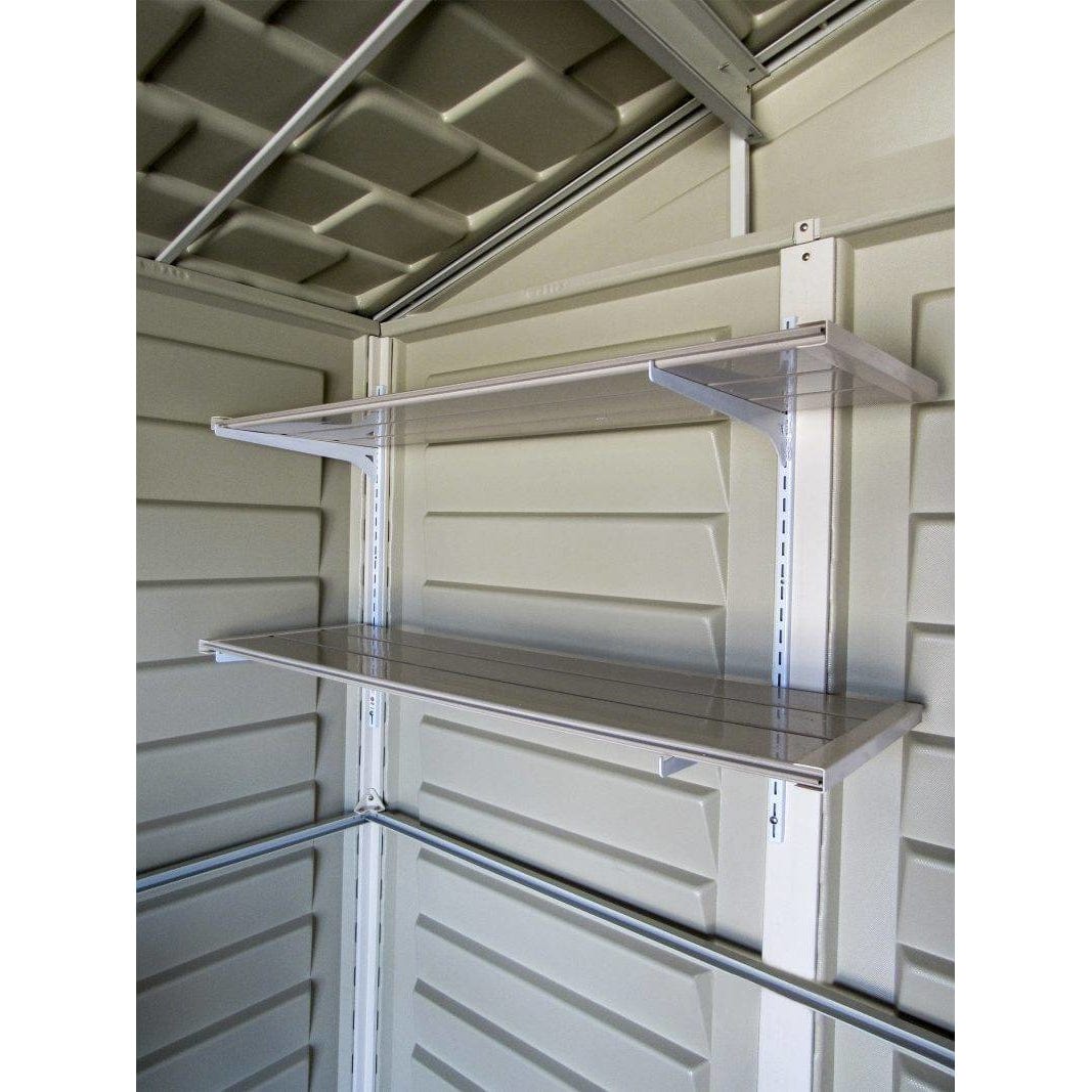 Duramax 8 x 8 DuraPlus w/ Foundation Shelves 30114 - Garage Tools Storage