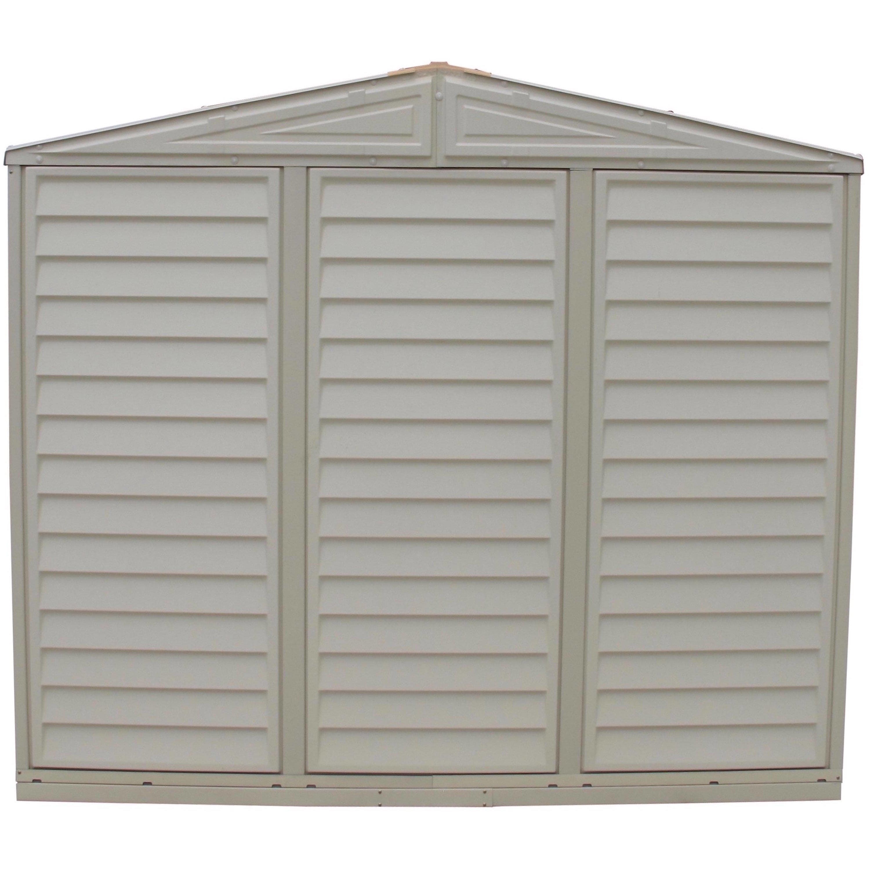 Duramax 8' x 8' DuraMate Shed with Foundation Kit Back View 00384