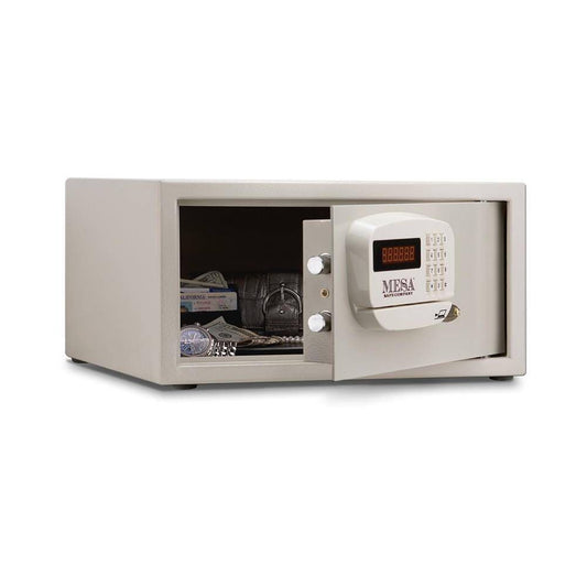 MESA Safes Hotel Quick Access Gun Safe w/ Card Swipe Electronic Lock MHRC916E-WHT-KA